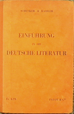Einfuhrung in die Deutsche Literatur