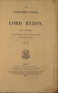 The complete works of Lord Byron (vol III)