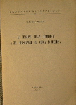 Los motivos de la comedia ''Seis personajes en busca de autor''