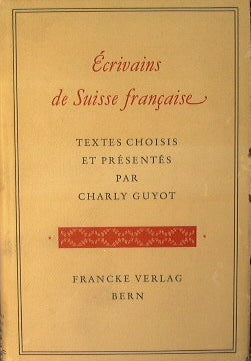 Escrivains de Suisse francaise