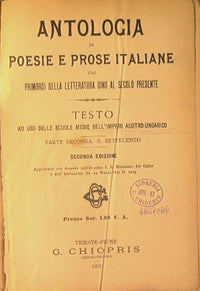 Anthology of Italian poetry and prose