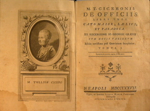 MT Ciceronis de officiis libri tres Cato maior, Laelius et Paradoxa ex recension io Georgii Graevii cum notos variorum, Editio novissima post Graevianam locupletior