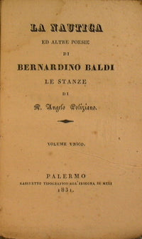 Nautical and other poems by Bernardino Baldi - the rooms of Angelo Polinziano