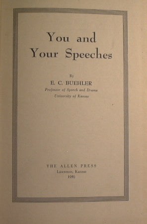 You and your speeches
