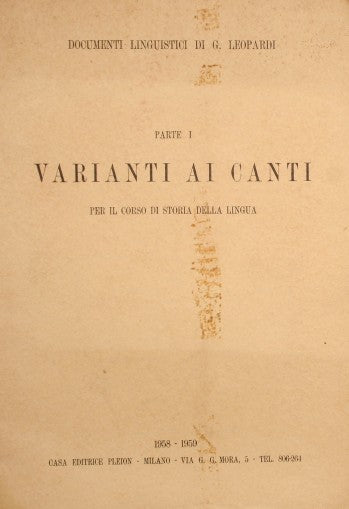 Variantes de las canciones para la historia del curso de idiomas.