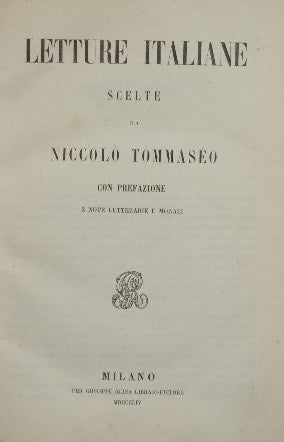 Letture italiane scelte da Niccolò Tommaseo
