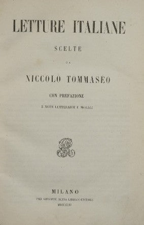 Letture italiane scelte da Niccolò Tommaseo