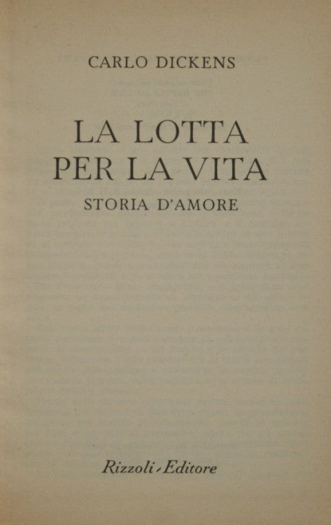 La lotta per la vita