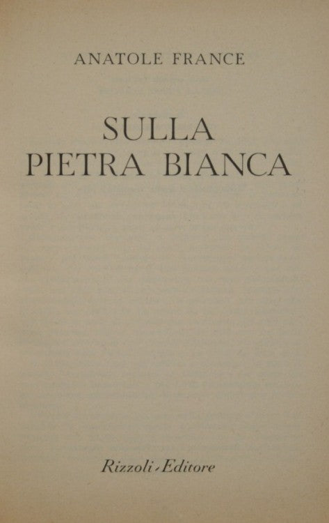 Sulla pietra bianca