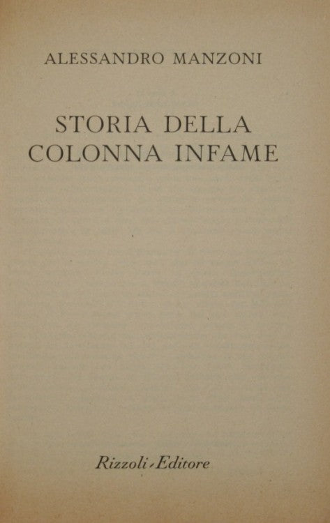 Storia della colonna infame