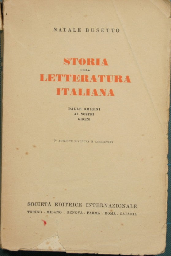 Storia della letteratura italiana