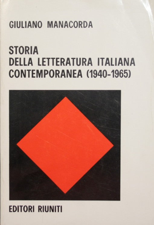 Historia de la literatura italiana contemporánea.