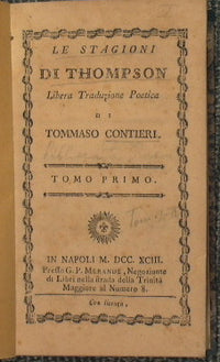 Le stagioni di Thompson libera traduzione poetica di Tommaso Contieri