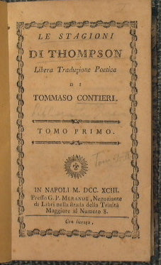 Le stagioni di Thompson libera traduzione poetica di Tommaso Contieri