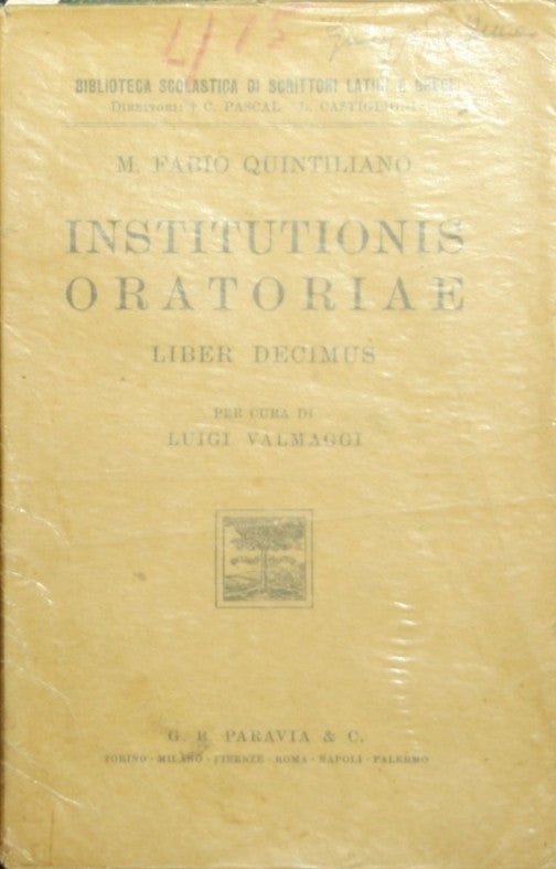 Institutionis oratoriae