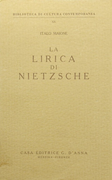Nietzsche's poetry