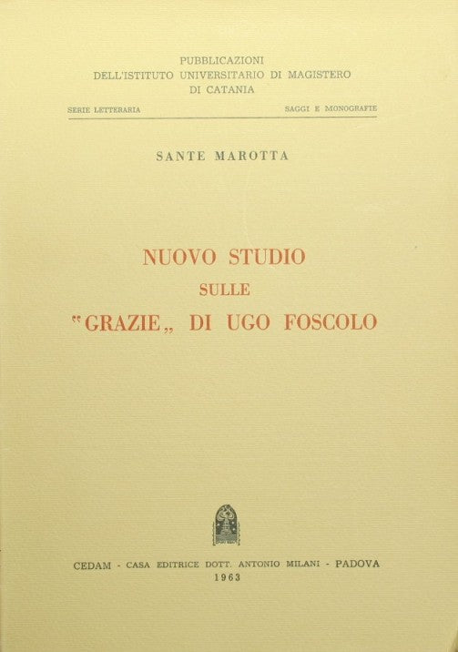 New study on the Graces of Ugo Foscolo
