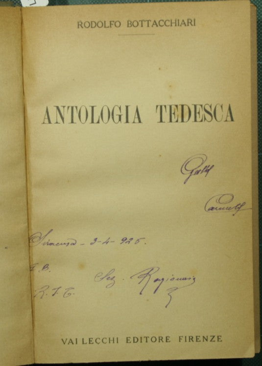 German anthology; German reading book