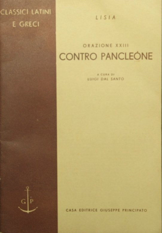 Oration n. XXIII Against Pancleon