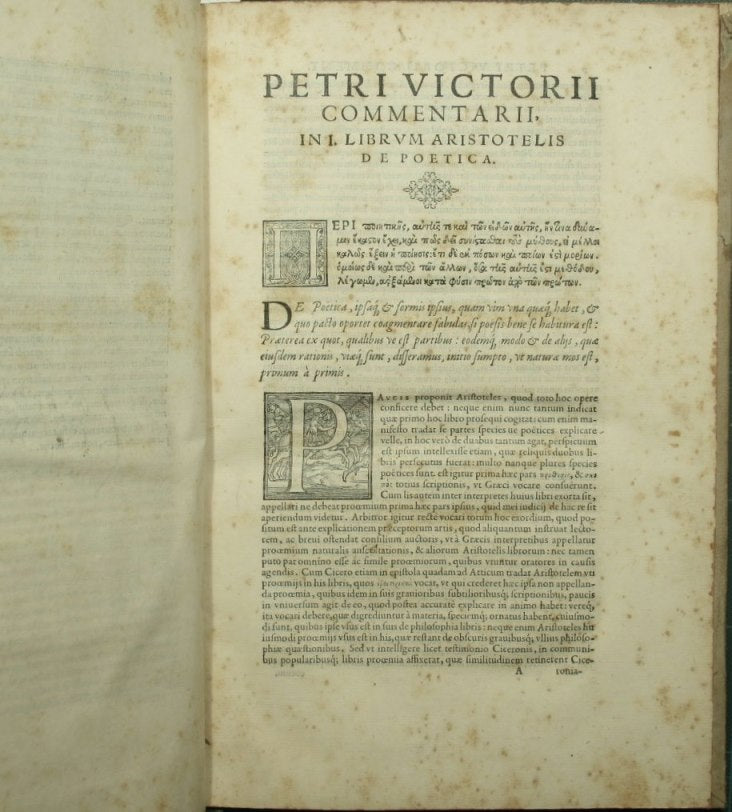 Petri Victorii Commentarii, in primum librum Aristotelis de Arte Poetarum