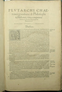 Plutarchi Chaeronei, gravissimi et philosophi et historici, Vitae comparatae illustrium virorum, Graecorum & Romanorum