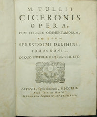 M. Tullii Ciceronis Opera, cum delectu commentariorum, in usum serenissimi Delphini. Vol. IX