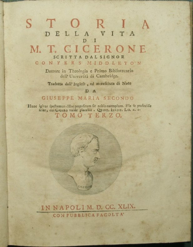 History of the life of MT Cicero. Vols. I and III