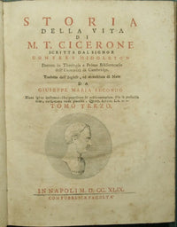 History of the life of MT Cicero. Vols. I and III