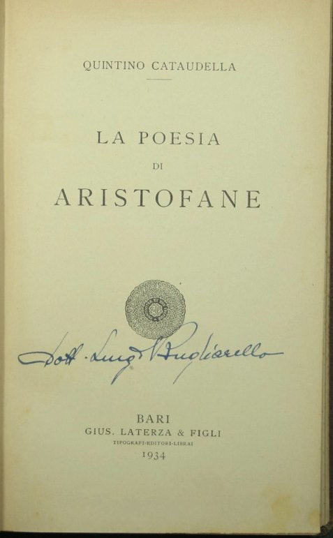 The poetry of Aristophanes