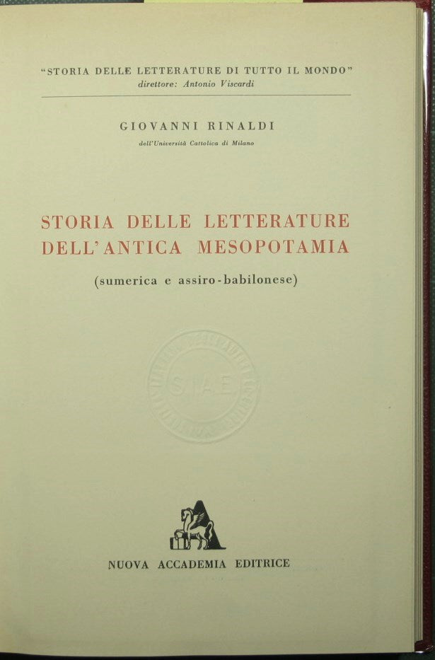 Storia delle letterature dell'antica Mesopotamia