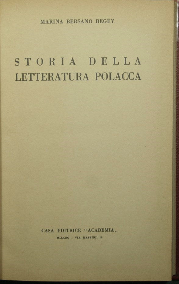Historia de la literatura polaca.