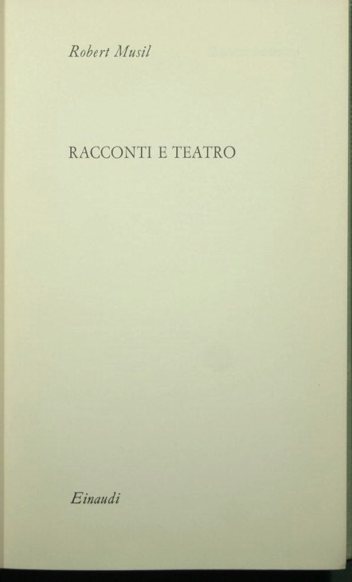 Racconti e teatro