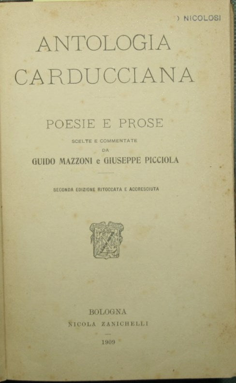 antología carducciana