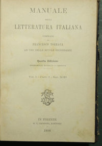 Manual of Italian literature - Vol. I