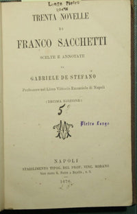 Thirty short stories; The sacred hymns and The fifth of May; The facts of Aeneas