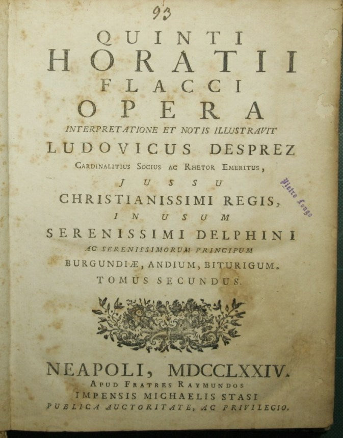 Quinti Horatii Flacci Opera