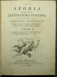 Historia de la literatura italiana.