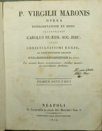 P. Virgilii Maronis Opera interpretación y notos ilustrados Carolus Ruaeus, Soc.