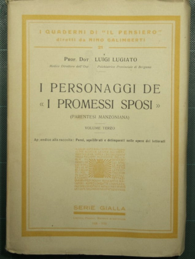 I personaggi de 'I promessi sposi' (Parentesi manzoniana) - Vol. III