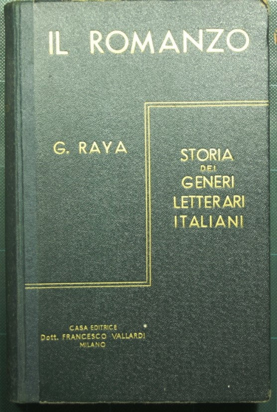 Storia dei generi letterari italiani - Il romanzo