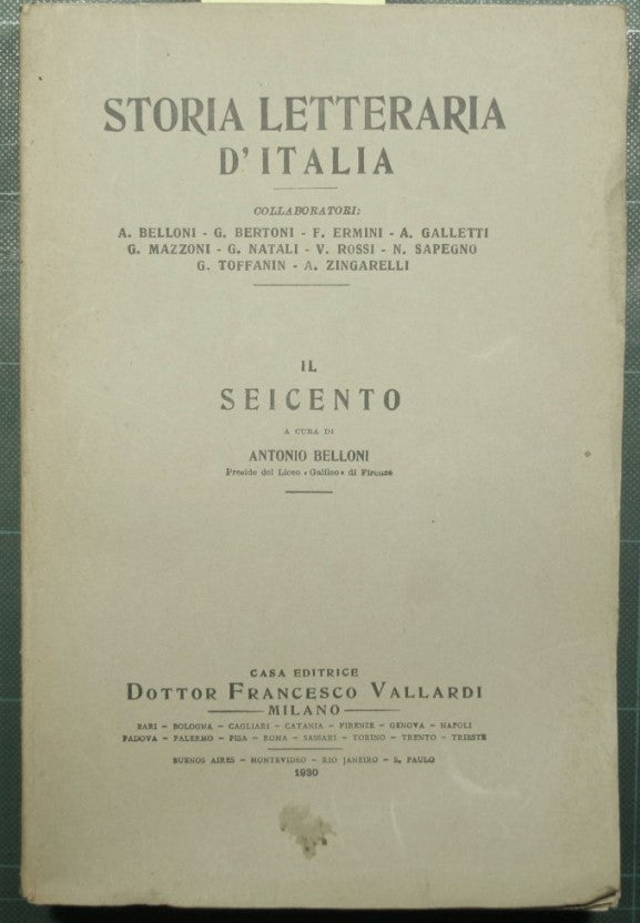 Storia letteraria d'Italia - Il Seicento