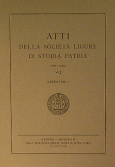 Actas de la Sociedad Ligur de Historia de la Patria