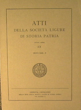 Actas de la Sociedad Ligur de Historia de la Patria