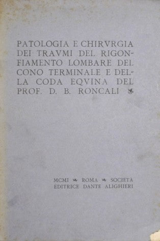 Pathology and surgery of traumas of the lumbar swelling of the conus terminalis and tail equinus