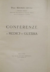 Conferenze ai medici in guerra