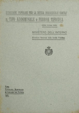 Instrucciones populares para la defensa individual contra el tifus abdominal o la fiebre tifoidea.