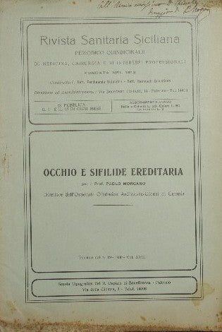 Ojo y sífilis hereditaria.