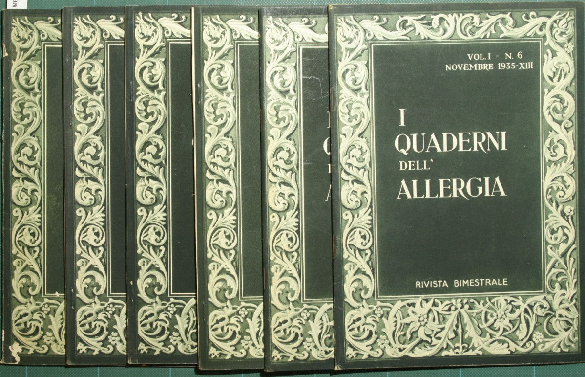I quaderni dell'allergia. Anno XIII - 1935