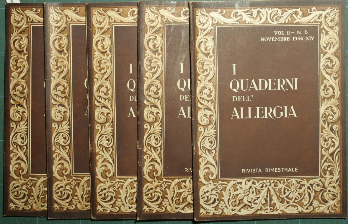 I quaderni dell'allergia. Anno XIV - 1936