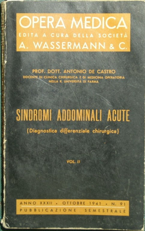 Síndromes abdominales agudos. Vol. II